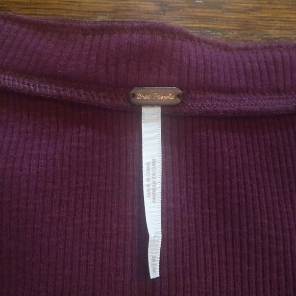 Free People Long Sleeve V-neck Shirt - Picture 3 of 6